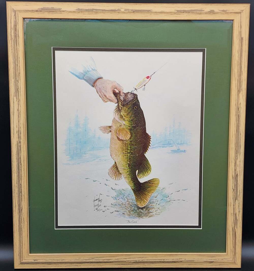 1979 “The Catch” Lithograph by Howard Fain Framed Ltd Ed 149/750 w/ COA - Rare